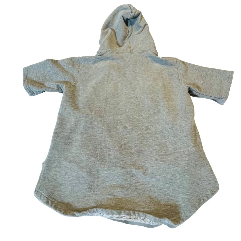 Cainz Goonz Grey Short-Sleeve Hoodie Sweatshirt unisex XS with stretch - Picture 8 of 9
